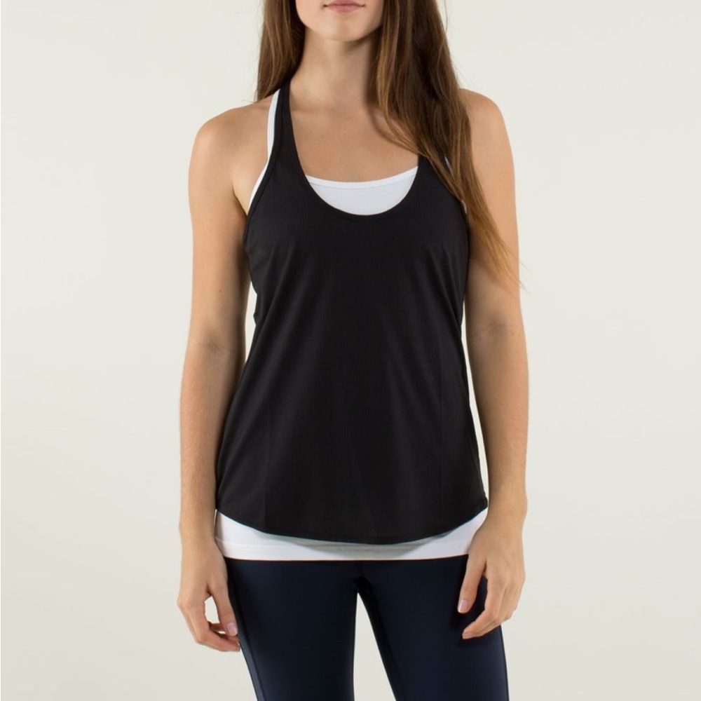 Lululemon Power Y Black Racerback Tank Size 6/8